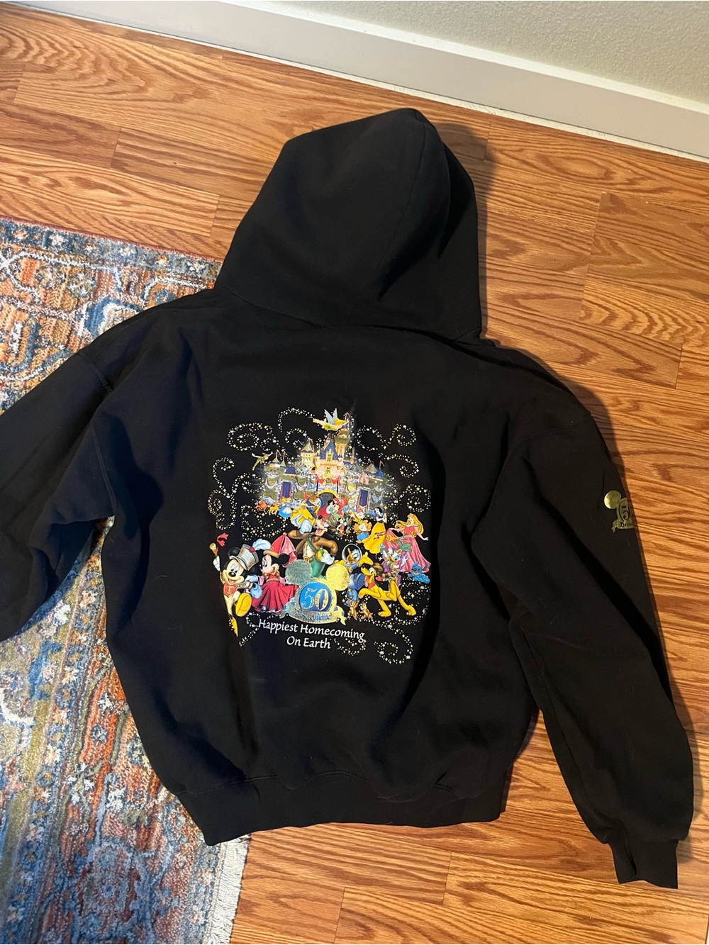 🏰 RARE Vintage Disneyland 50th Anniversary “Happiest Homecoming” Zip Hoodie 🏰